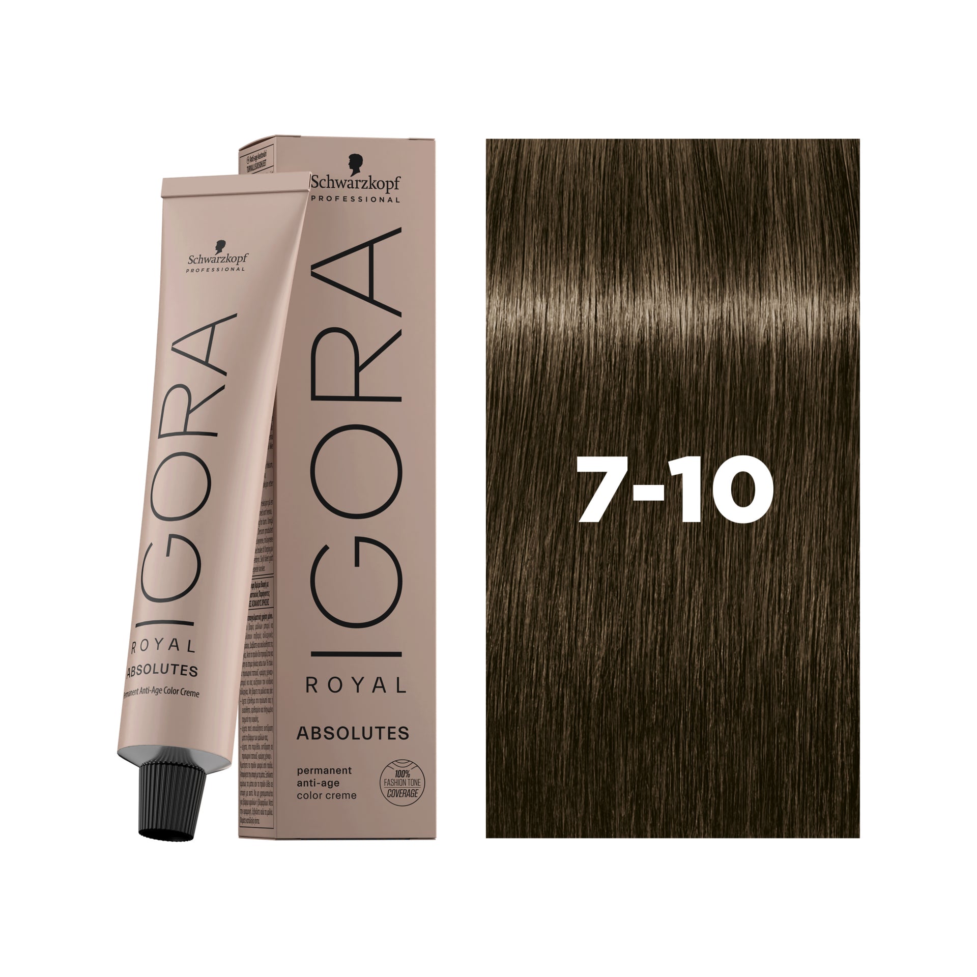 IGORA ROYAL ABSOLUTES Permanent Hair Color 7-10 Medium Blonde Cendré Natural