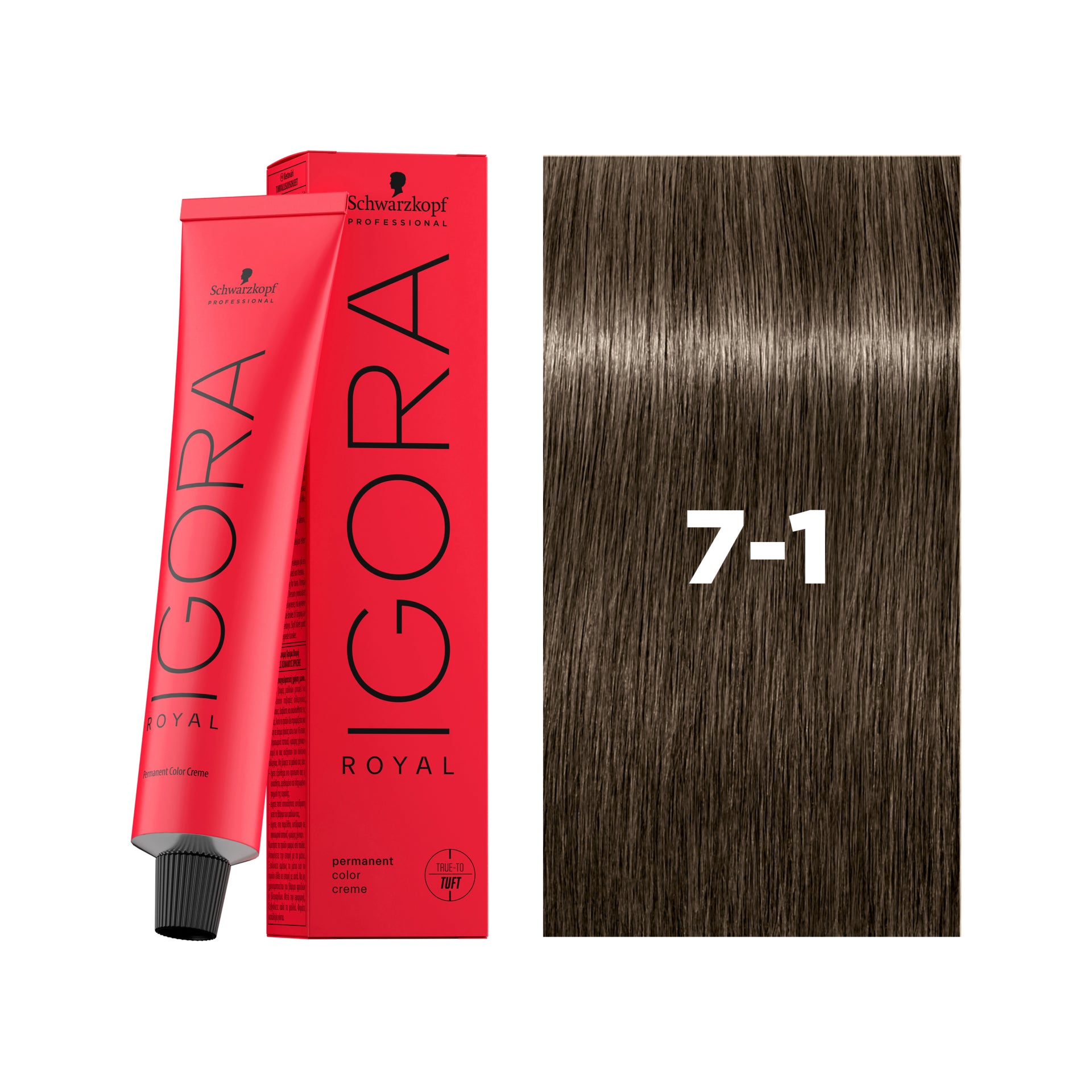 IGORA ROYAL Permanent Hair Color 7-1 Medium Blonde Cendré