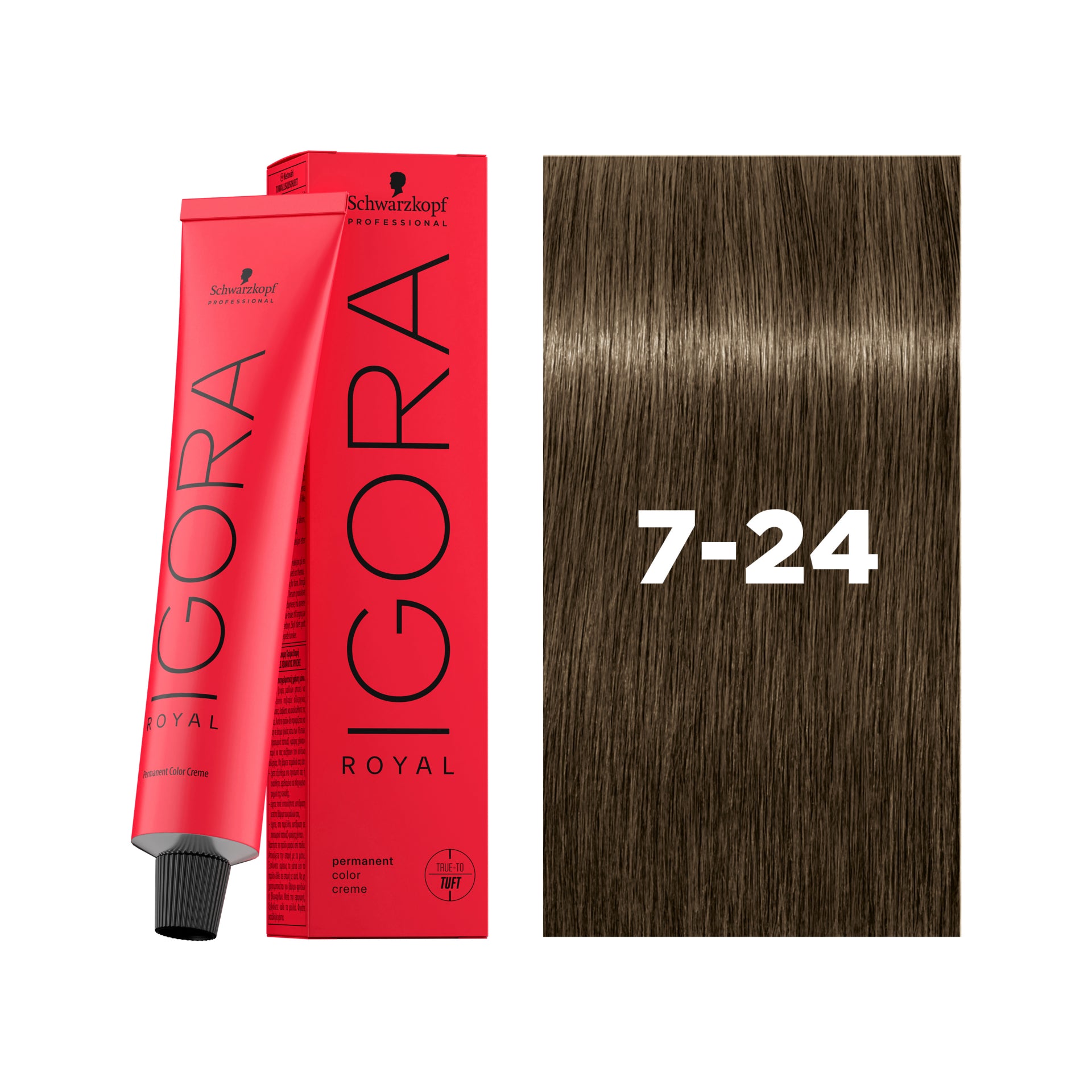 IGORA ROYAL Permanent Hair Color 7-24 Medium Blonde Ash Beige