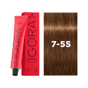 IGORA ROYAL Permanent Hair Color 7-55 Medium Blonde Gold Extra