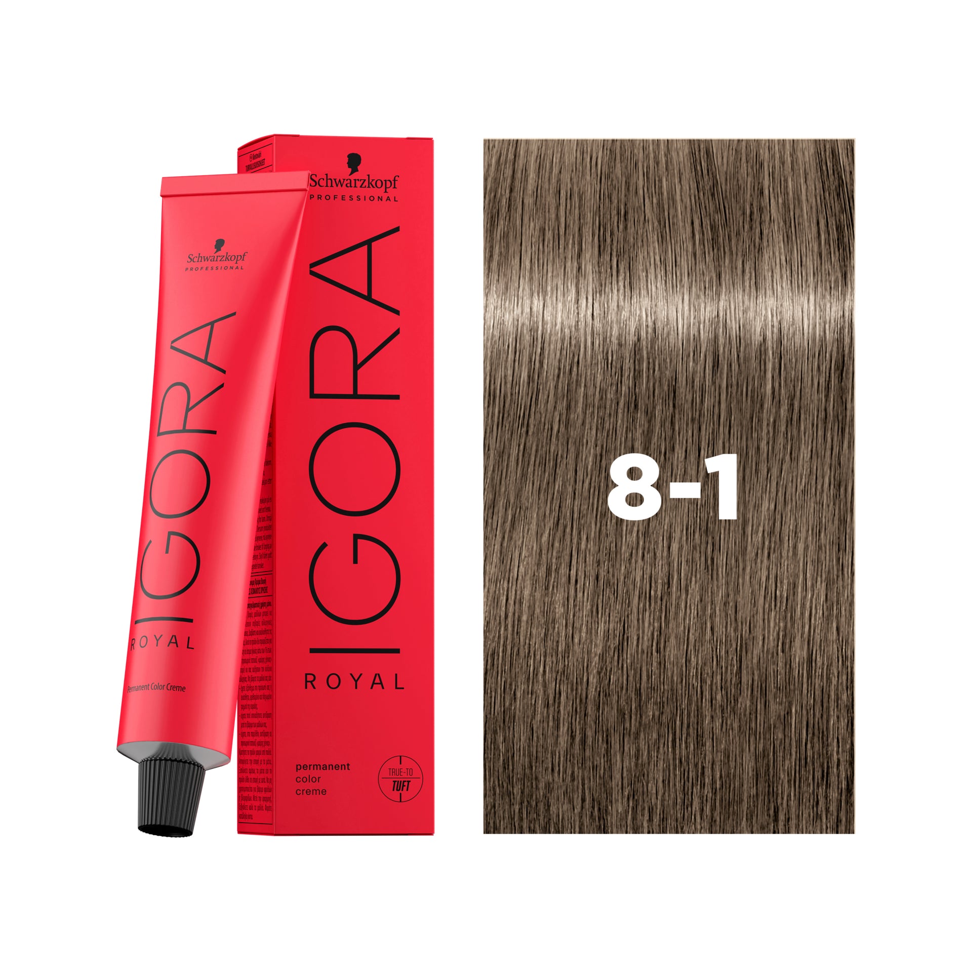 IGORA ROYAL Permanent Hair Color 8-1 Light Blonde Cendré