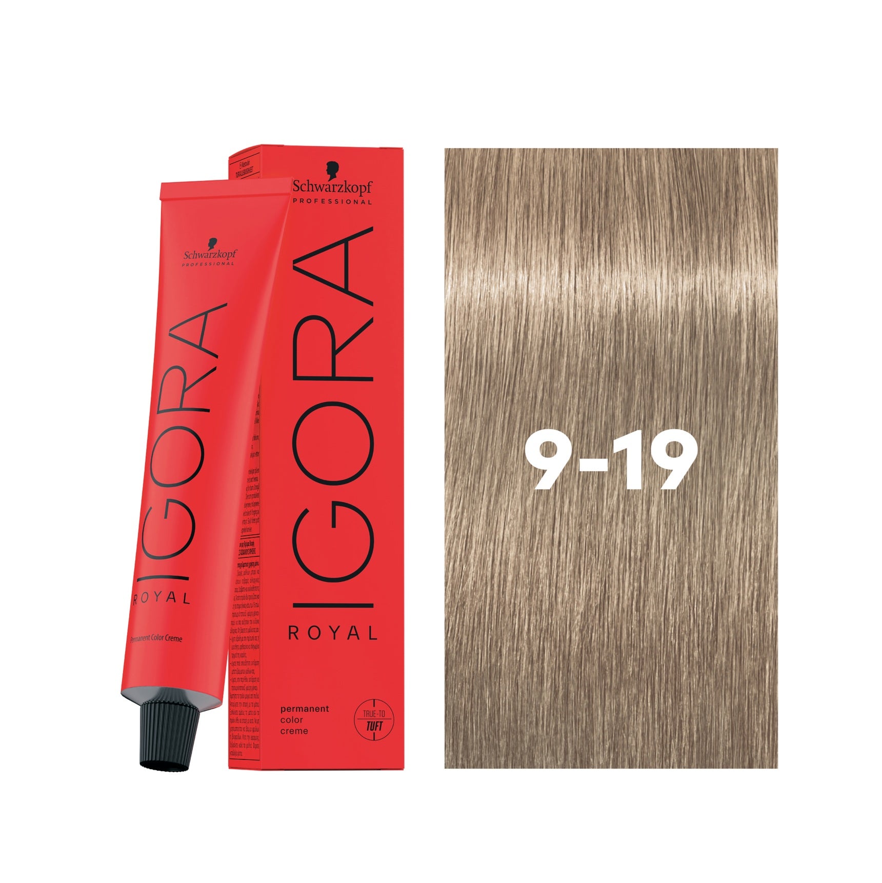 IGORA ROYAL Permanent Hair Color 9-19 Extra Light Blonde Cendré Violet