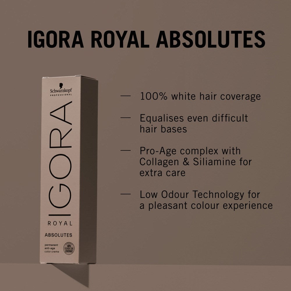 IGORA ROYAL ABSOLUTES Permanent Hair Color 6-460 Dark Blonde Beige Chocolate Natural
