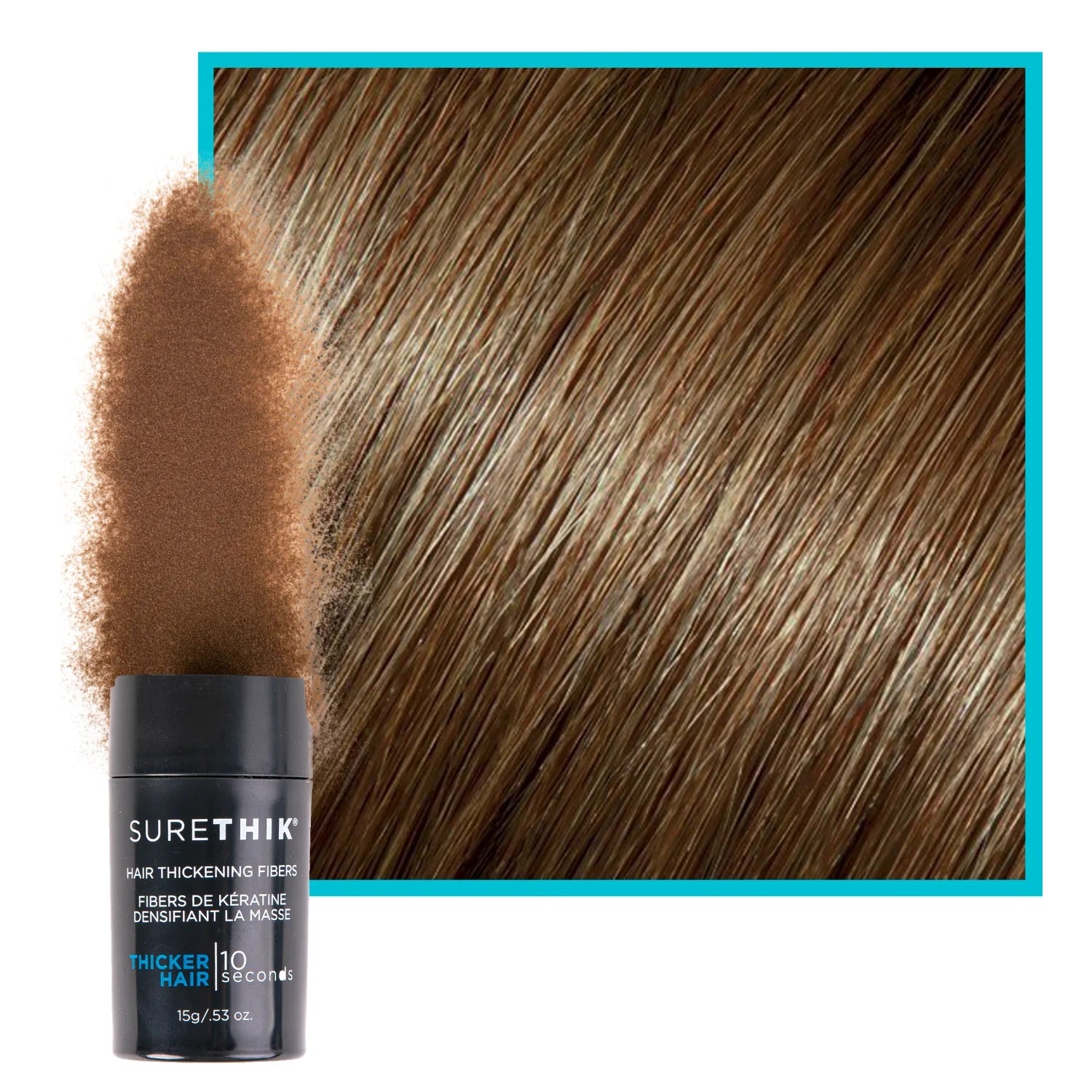 SURETHIK Hair Thickening Fibers Light Brown