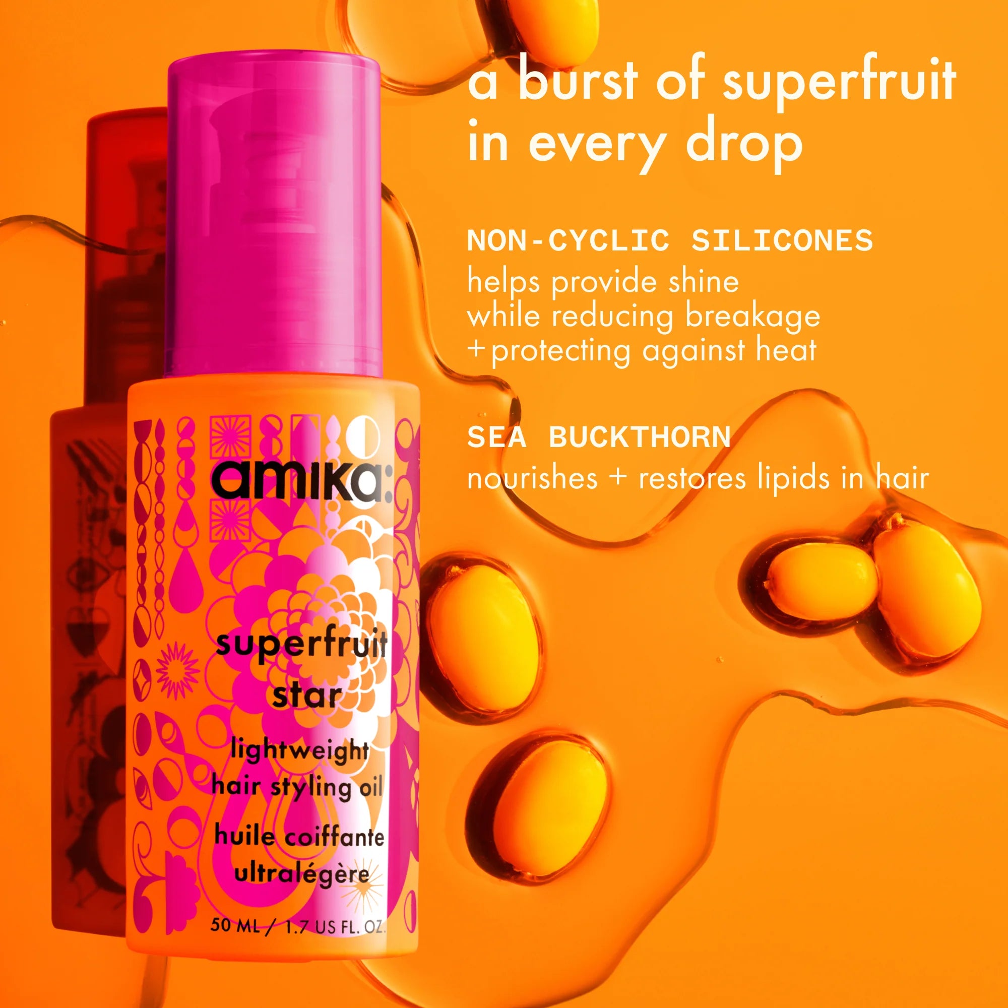 AMIKA Superfruit Star Lightweight Hair Styling Oil