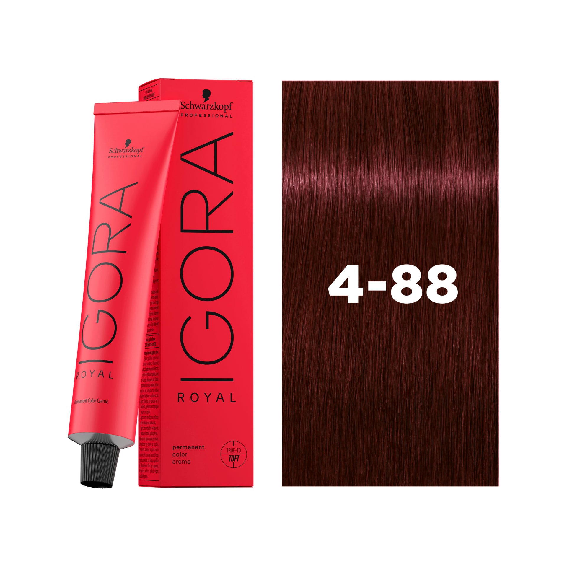 IGORA ROYAL Permanent Hair Color 4-88 Medium Brown Red Extra