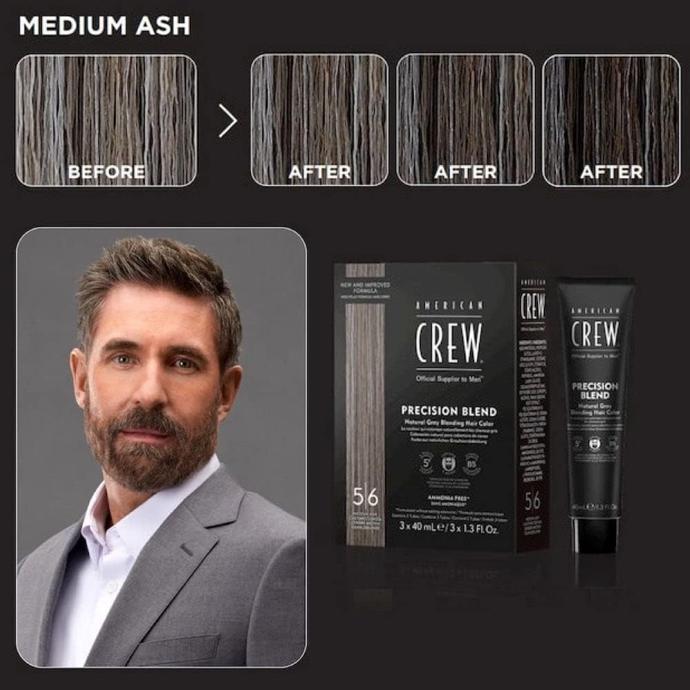 AMERICAN CREW Precision Blend Natural Grey Hair Color 5|6 Medium Ash