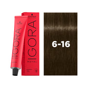 IGORA ROYAL Permanent Hair Color 6-16 Dark Blonde Cendré Chocolate
