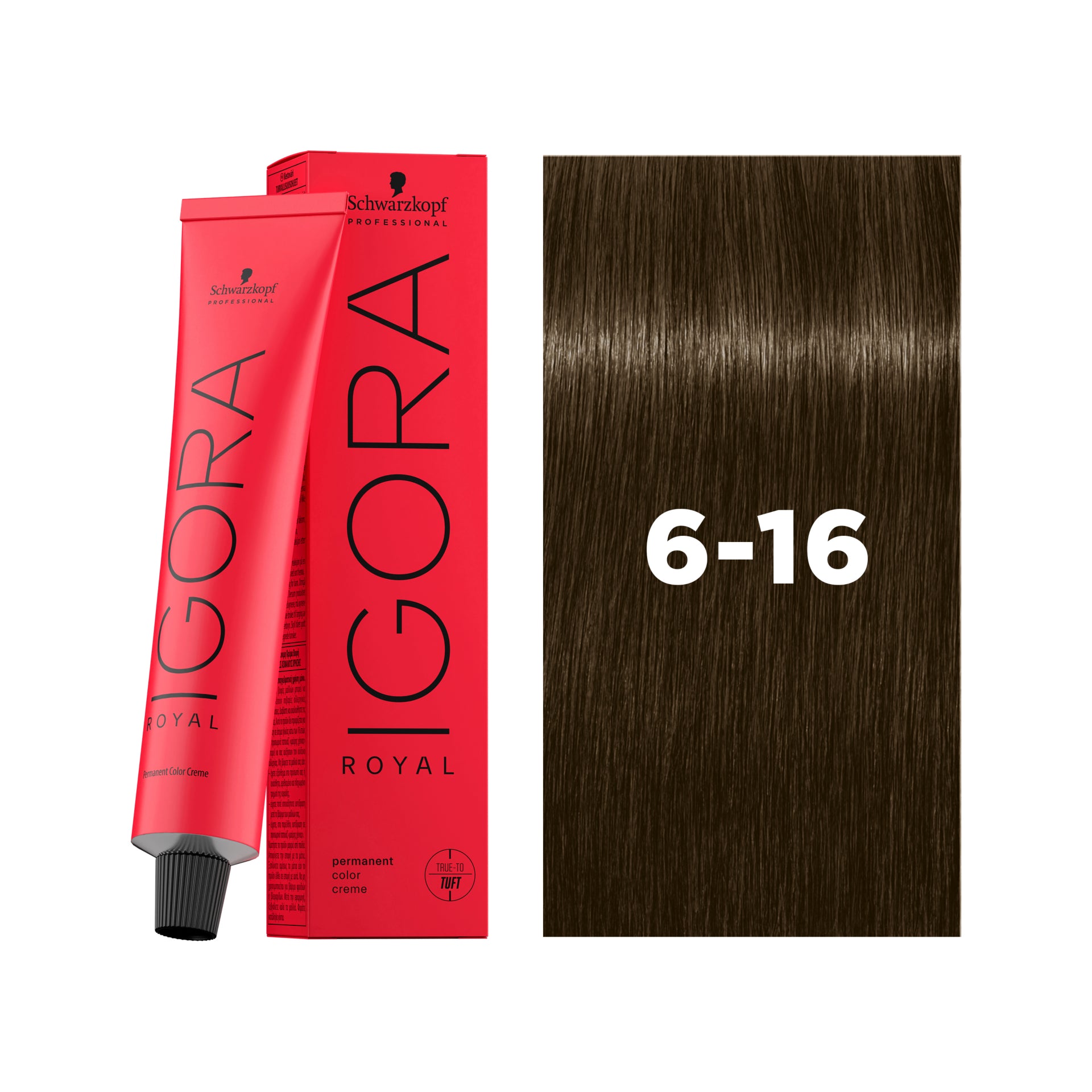 IGORA ROYAL Permanent Hair Color 6-16 Dark Blonde Cendré Chocolate