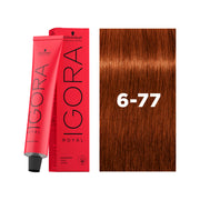 IGORA ROYAL Permanent Hair Color 6-77 Dark Blonde Copper Extra
