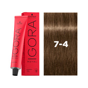 IGORA ROYAL Permanent Hair Color 7-4 Medium Blonde Beige