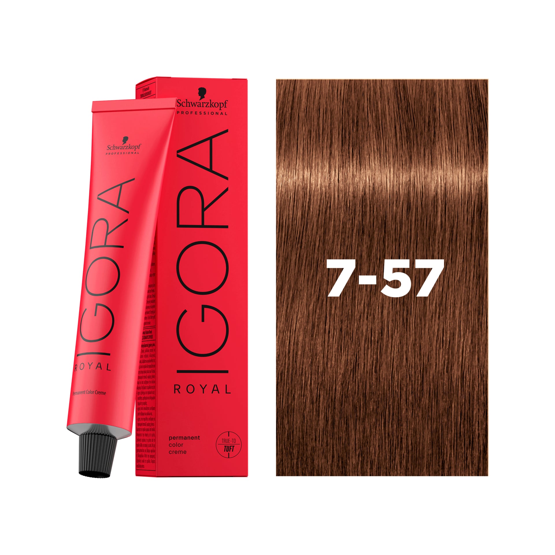 IGORA ROYAL Permanent Hair Color 7-57 Medium Blonde Gold Copper