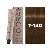 IGORA ROYAL ABSOLUTES Permanent Hair Color 7-140 Medium Blonde Cendré Beige Natural