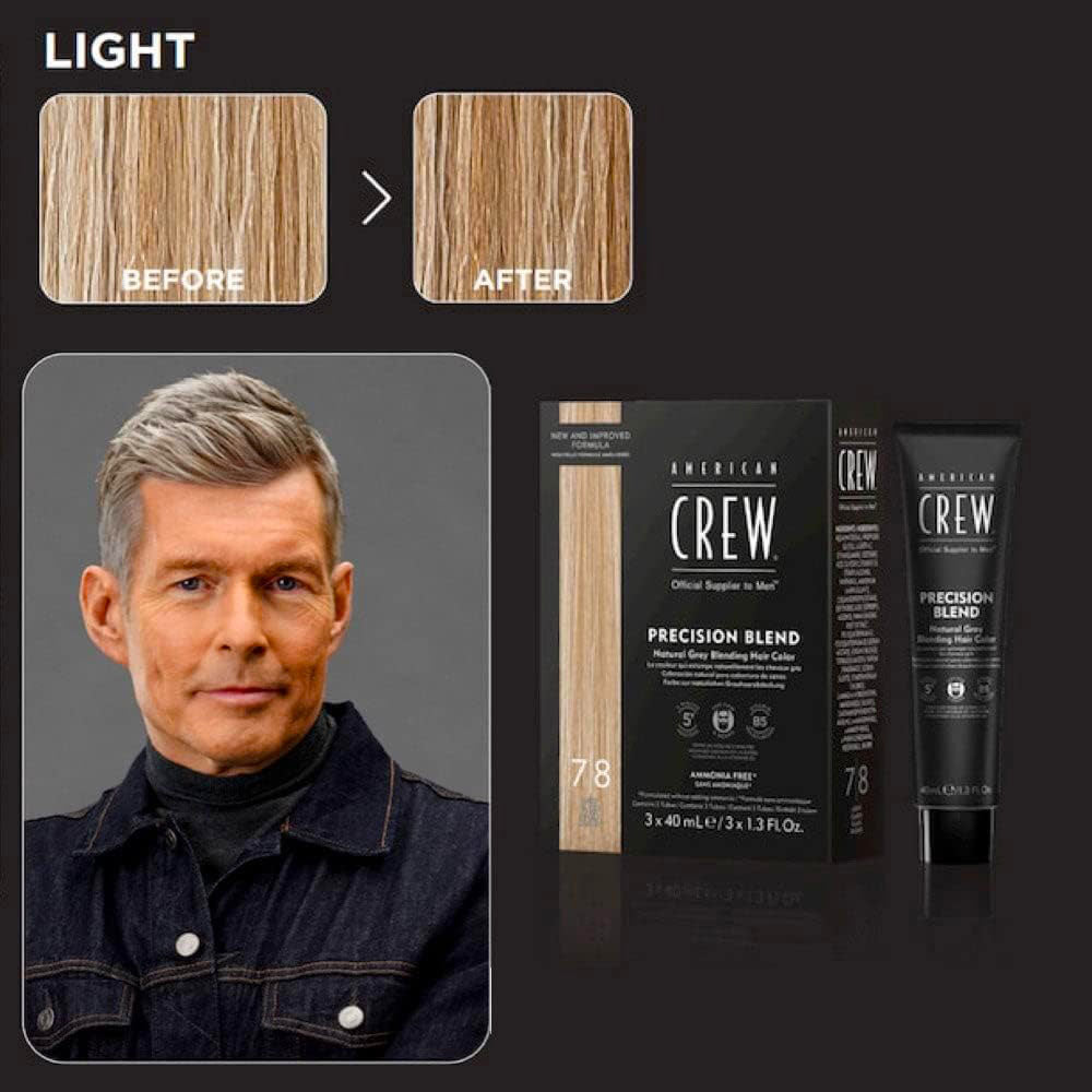 AMERICAN CREW Precision Blend Natural Grey Hair Color 7|8 Light