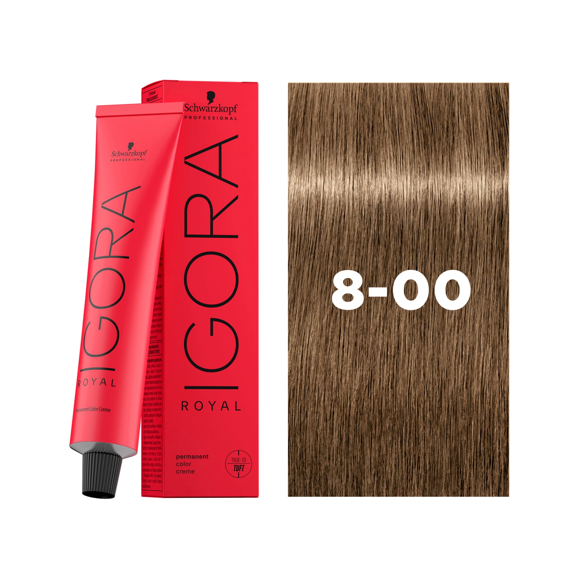 IGORA ROYAL Permanent Hair Color 8-00 Light Blonde Natural