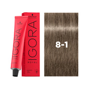 IGORA ROYAL Permanent Hair Color 8-1 Light Blonde Cendré