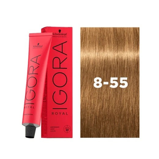 IGORA ROYAL Permanent Hair Color 8-55 Light Blonde Gold Extra