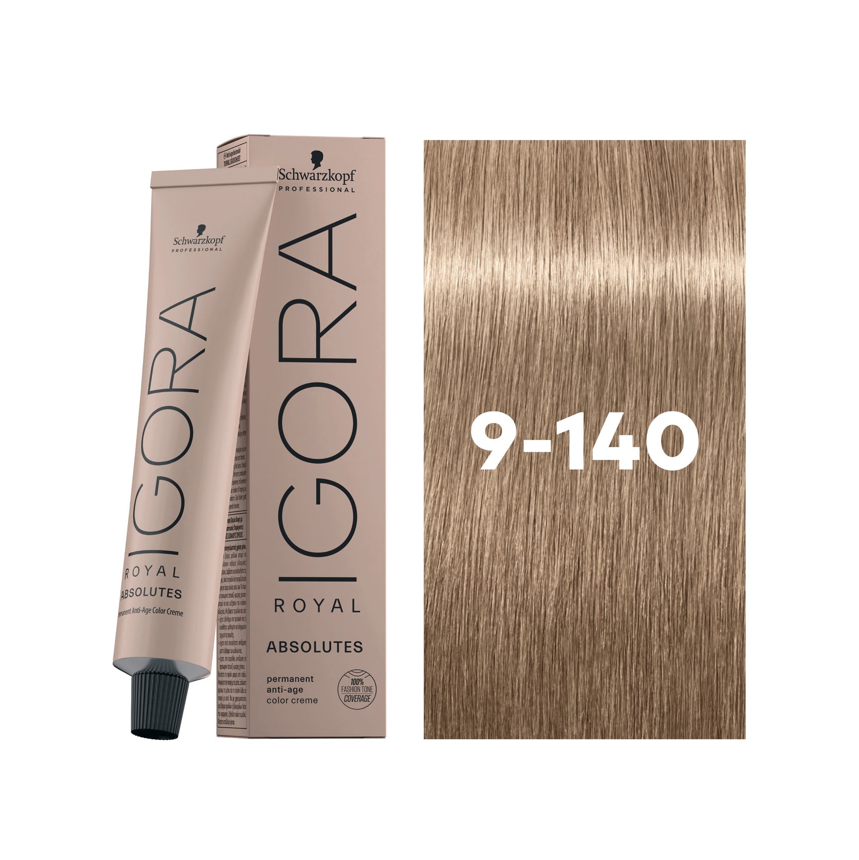 IGORA ROYAL ABSOLUTES Permanent Hair Color 9-140 Extra Light Blonde Cendré Beige Natural