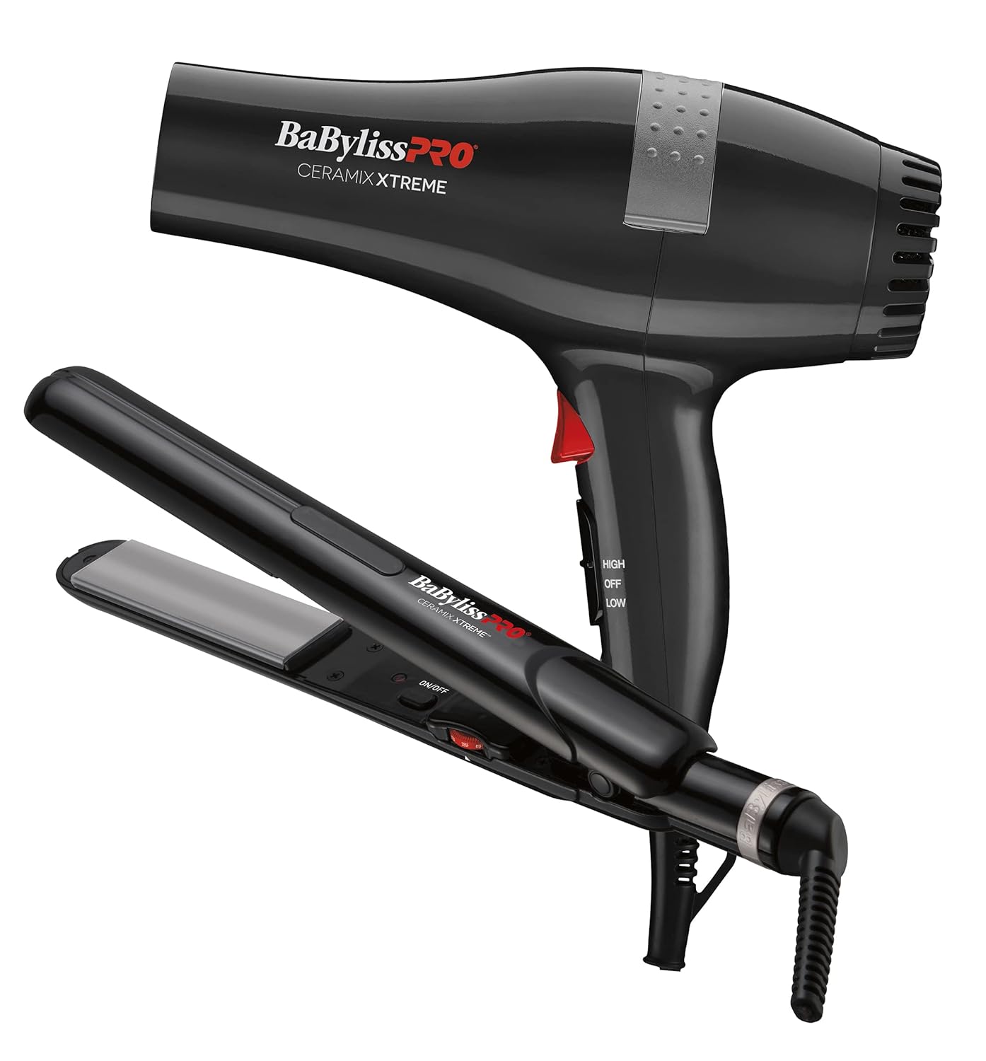 BaBylissPRO Styling Duo 1" Ceramic Flat Iron & Ceramic Hairdryer
