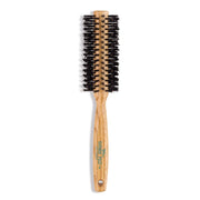 DANNYCO Nature Pro Circular Oak-Wood Brush - Natural Boar Bristles Large (12-Row)