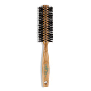 DANNYCO Nature Pro Circular Oak-Wood Brush - Natural Boar Bristles Medium (10-Row)