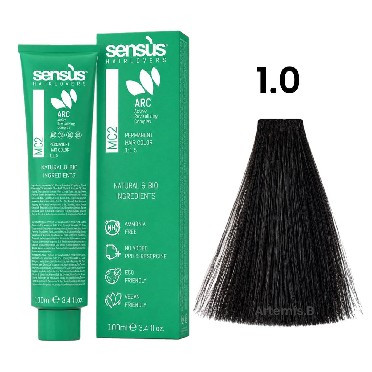 SENS.ÙS MC2 Ammonia Free Color Natural 1.0 Black