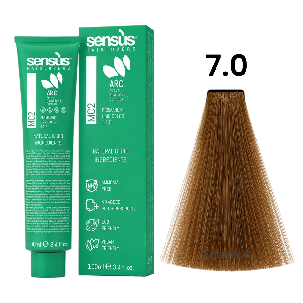SENS.ÙS MC2 Ammonia Free Color Natural 7.0 Medium Blonde