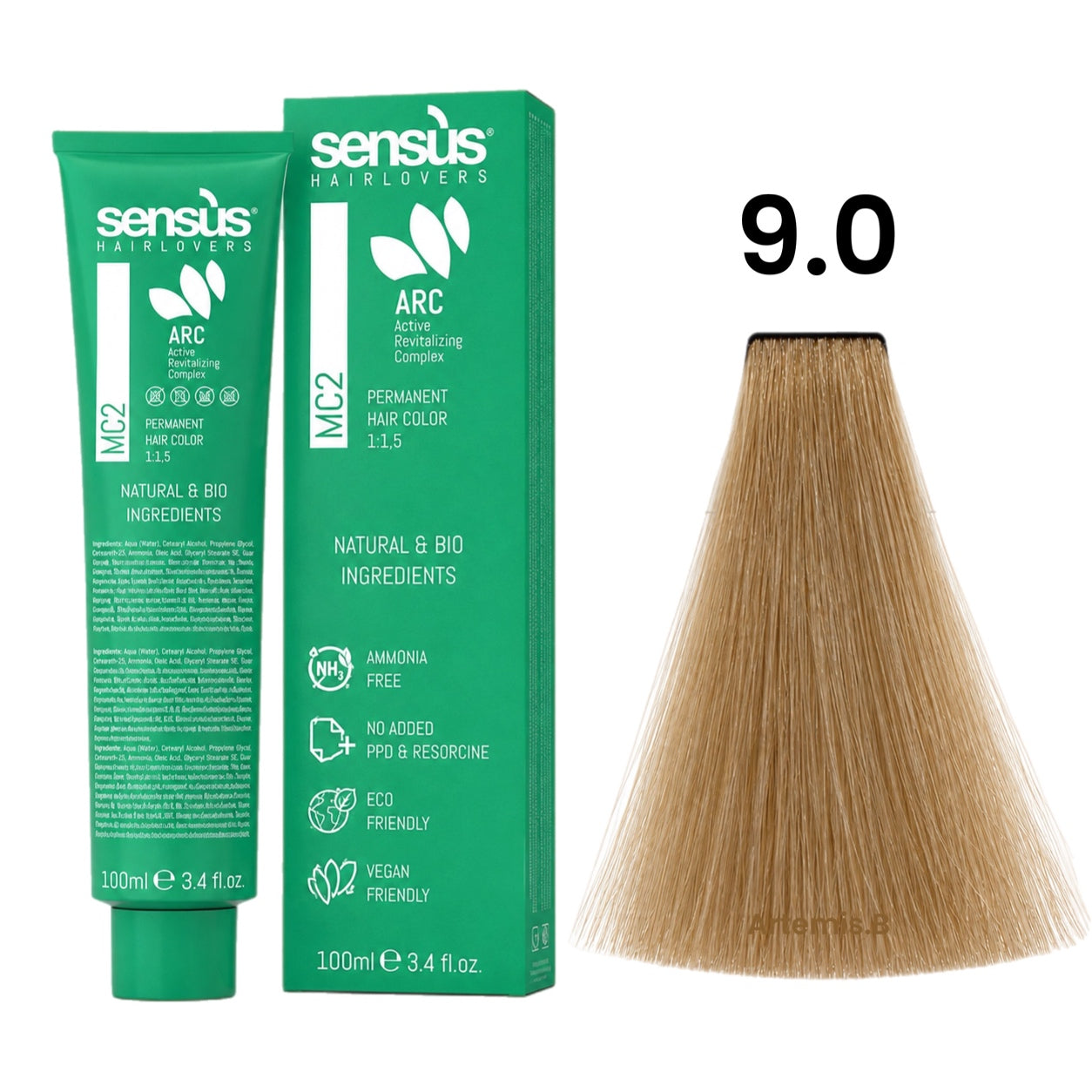 SENS.ÙS MC2 Ammonia Free Color Natural 9.0 Very Light Blonde