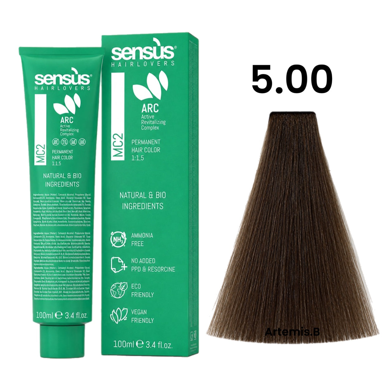 SENS.ÙS MC2 Ammonia Free Color Intense Natural 5.00 Intense Light Chestnut