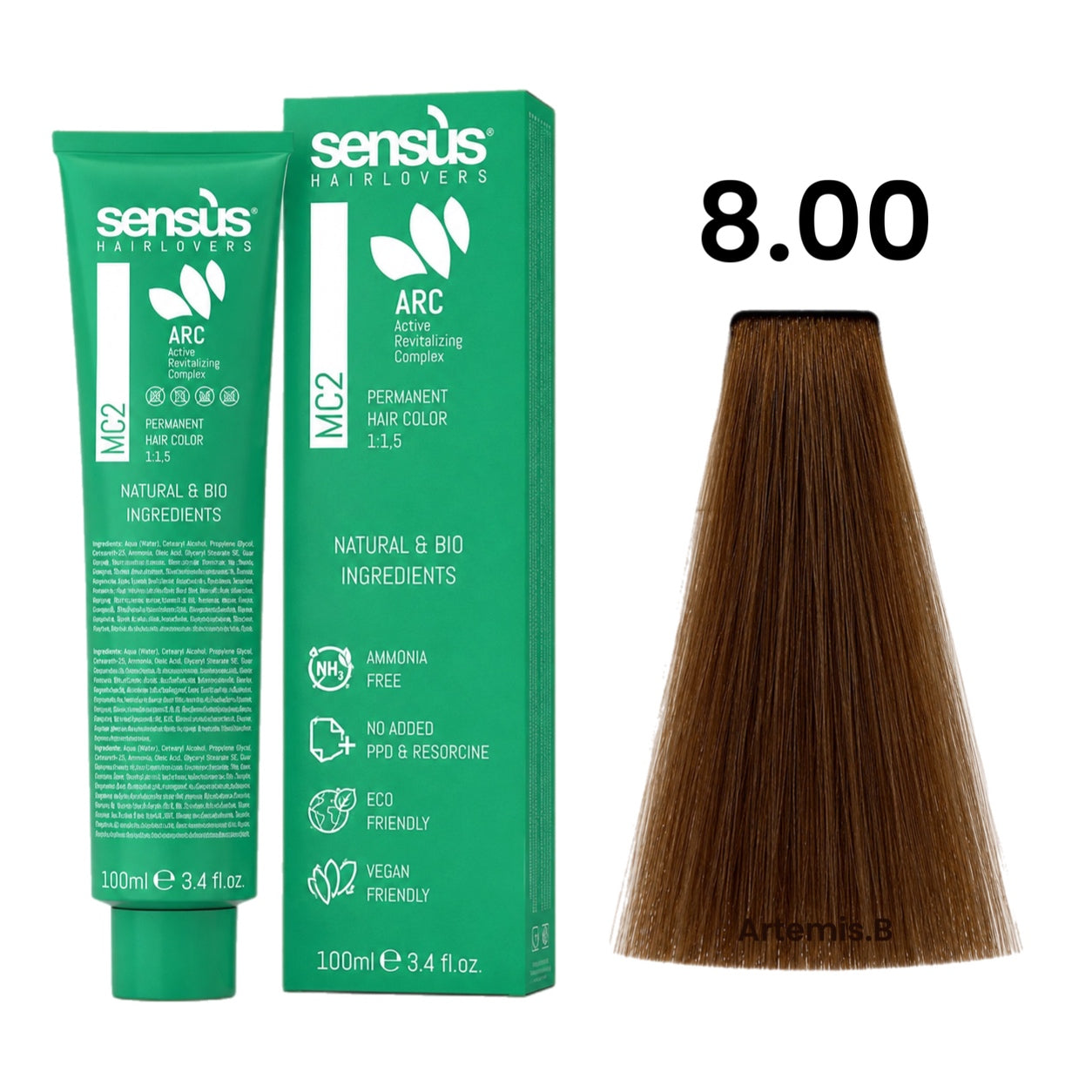 SENS.ÙS MC2 Ammonia Free Color Intense Natural 8.00 Intense Light Blonde