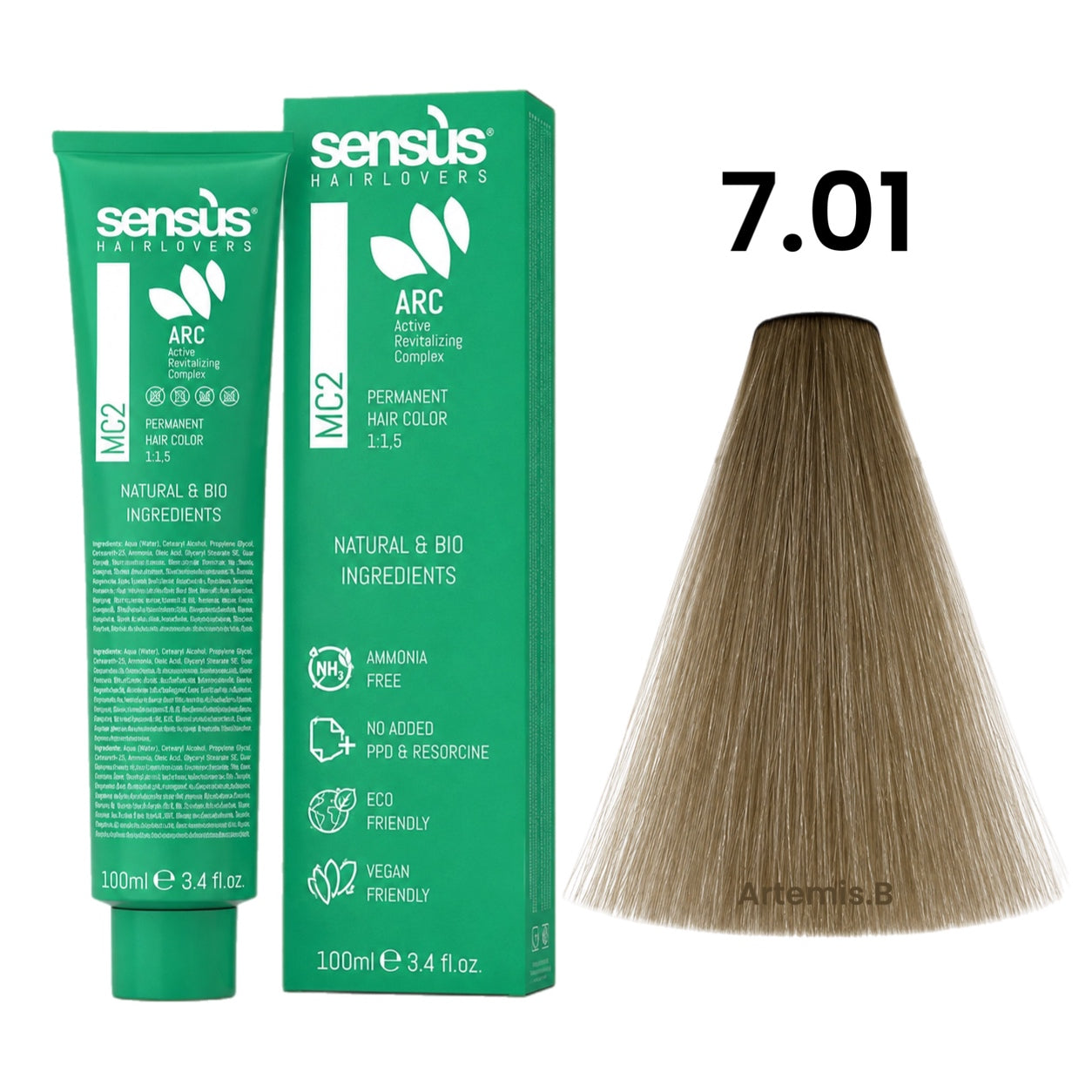 SENS.ÙS MC2 Ammonia Free Color Cool Natural 7.01 Cool Natural Blonde