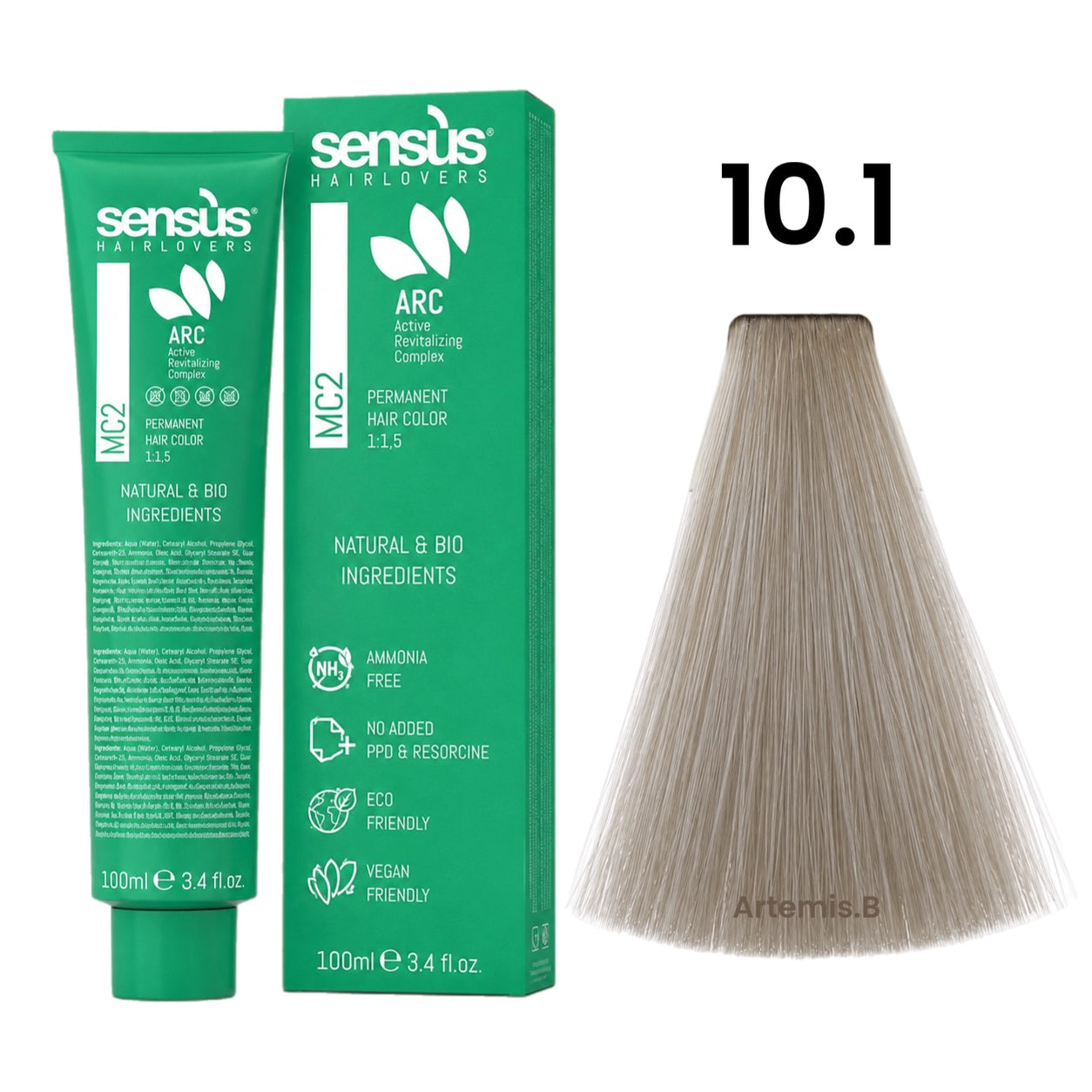 SENS.ÙS MC2 Ammonia Free Color 10.1 Ash Platinum