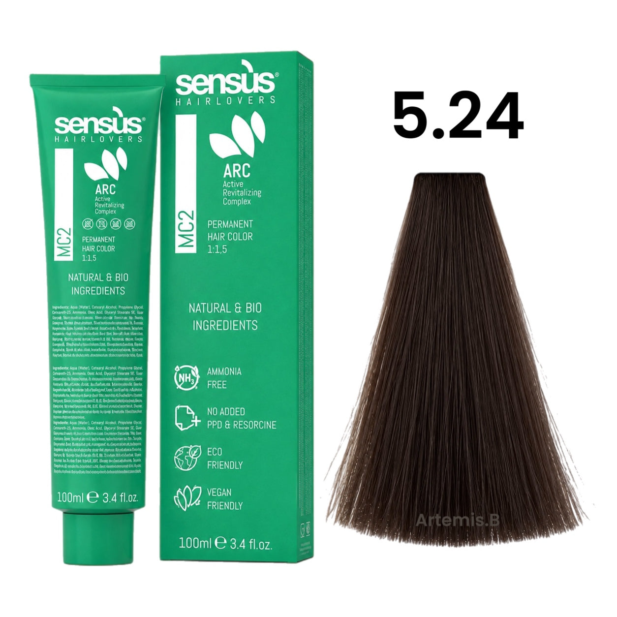 SENS.ÙS MC2 Ammonia Free Color 5.24 Light Cold Brown Chestnut