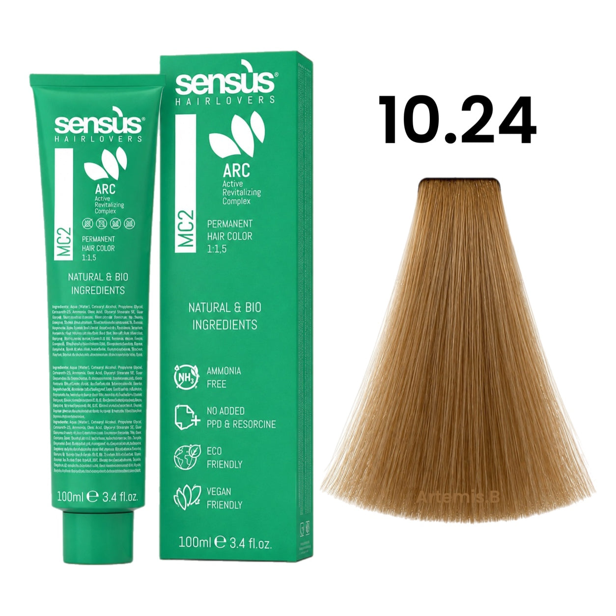 SENS.ÙS MC2 Ammonia Free Color 10.24 Cold Brown Platinum