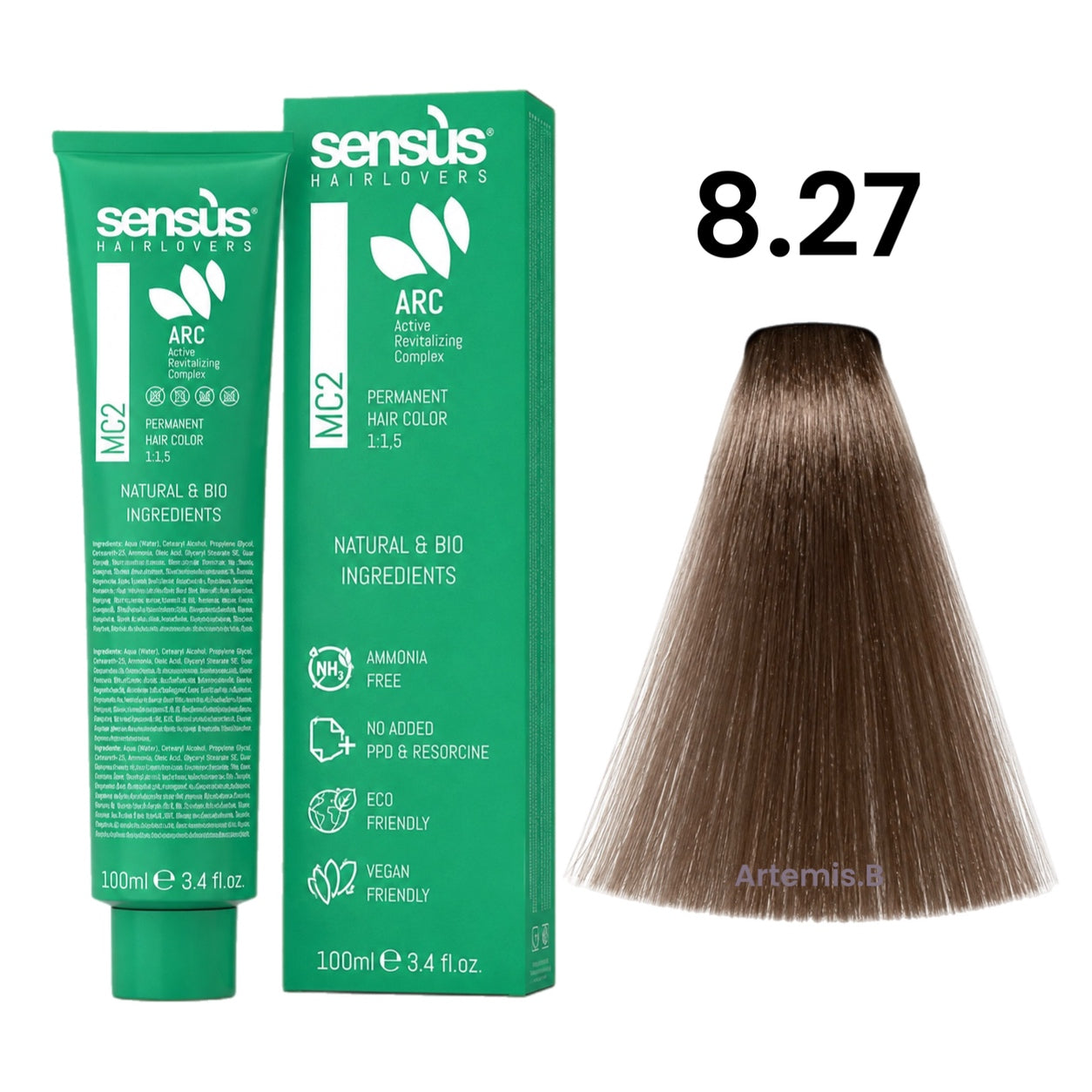 SENS.ÙS MC2 Ammonia Free Color 8.27 Violet Beige Light Blonde