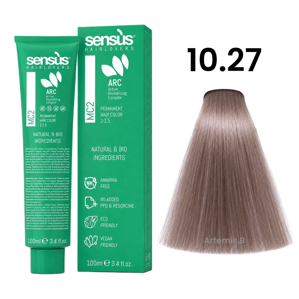 SENS.ÙS MC2 Ammonia Free Color 10.27 Violet Beige Platinum Blonde