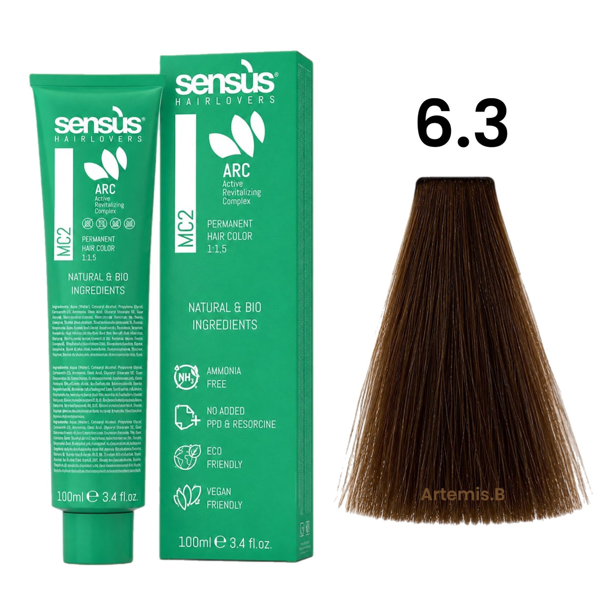 SENS.ÙS MC2 Ammonia Free Color 6.3 Dark Golden Blonde