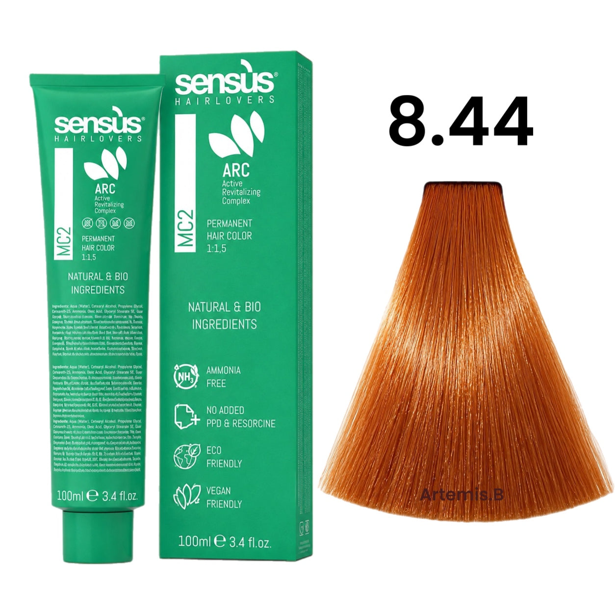 SENS.ÙS MC2 Ammonia Free Color 8.44 Light Intense Copper Blonde
