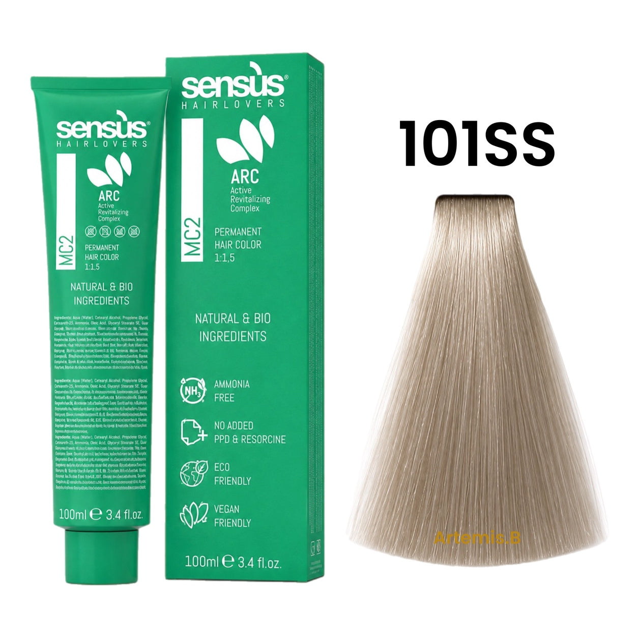 SENS.ÙS MC2 Ammonia Free Color Super High Lift 101SS Ash