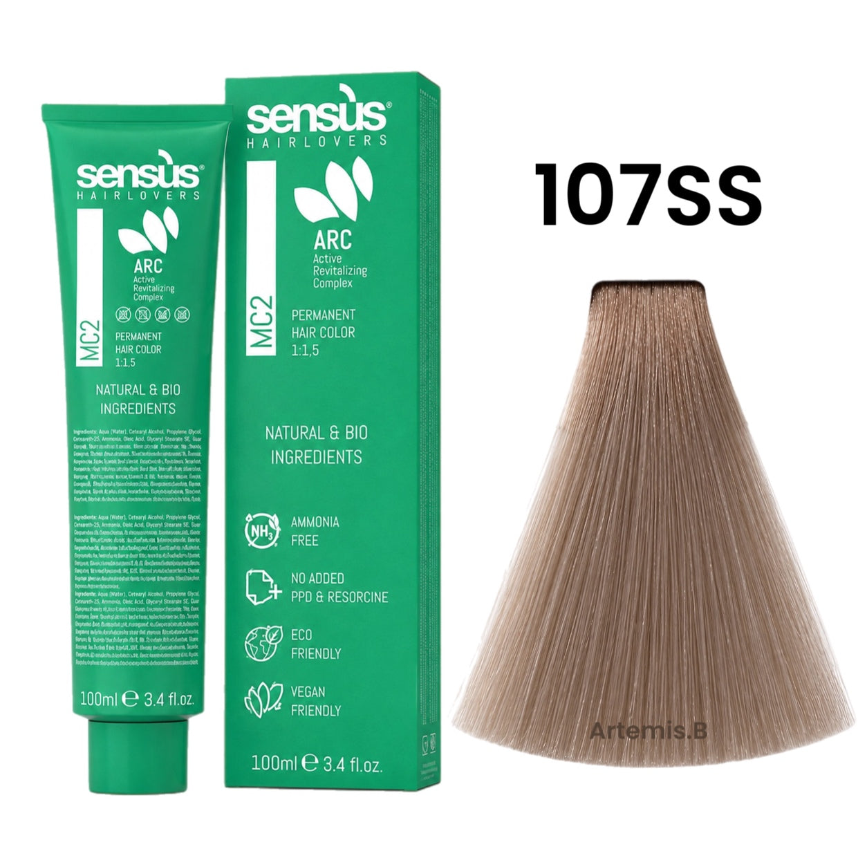 SENS.ÙS MC2 Ammonia Free Color Super High Lift 107SS Iris