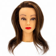 HONEY LOCKS Human Hair Training Mannequin Head 14" Light Brown