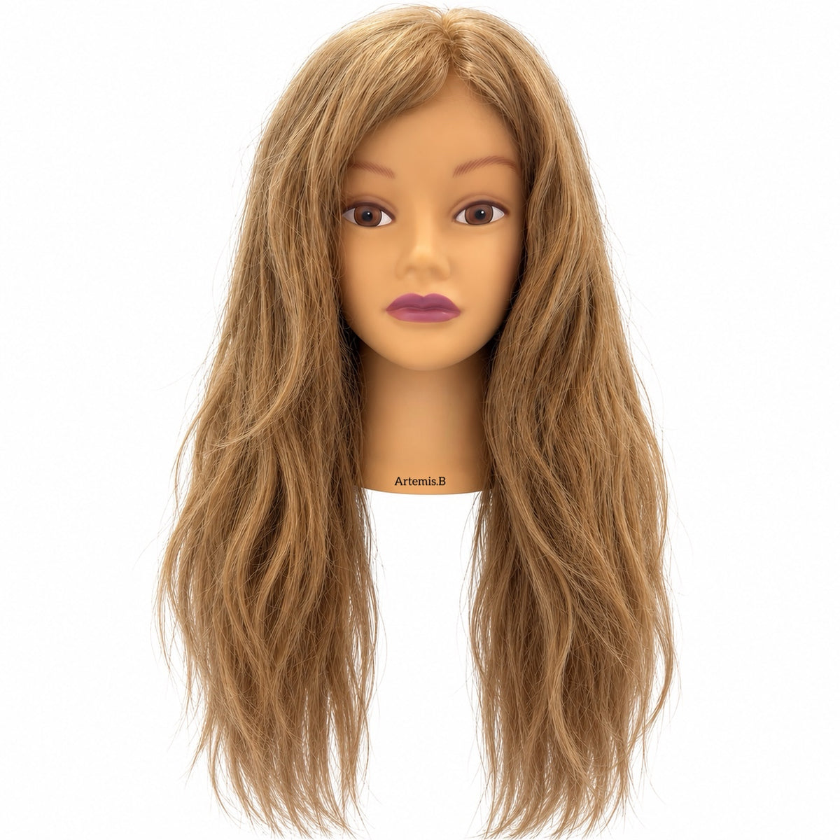 HONEY LOCKS Human Hair Training Mannequin Head 24" Dark Blonde