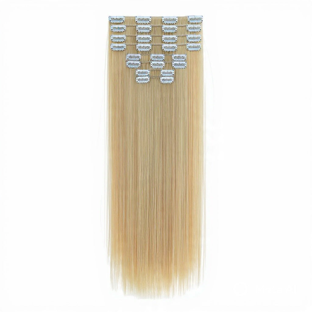 HONEY LOCKS 100% Remy Human Hair Clip-In Extensions 20"/ #60 Platinum Blonde / 200g