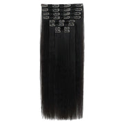 HONEY LOCKS 100% Remy Human Hair Clip-In Extensions 24"/ #1 Black / 200g