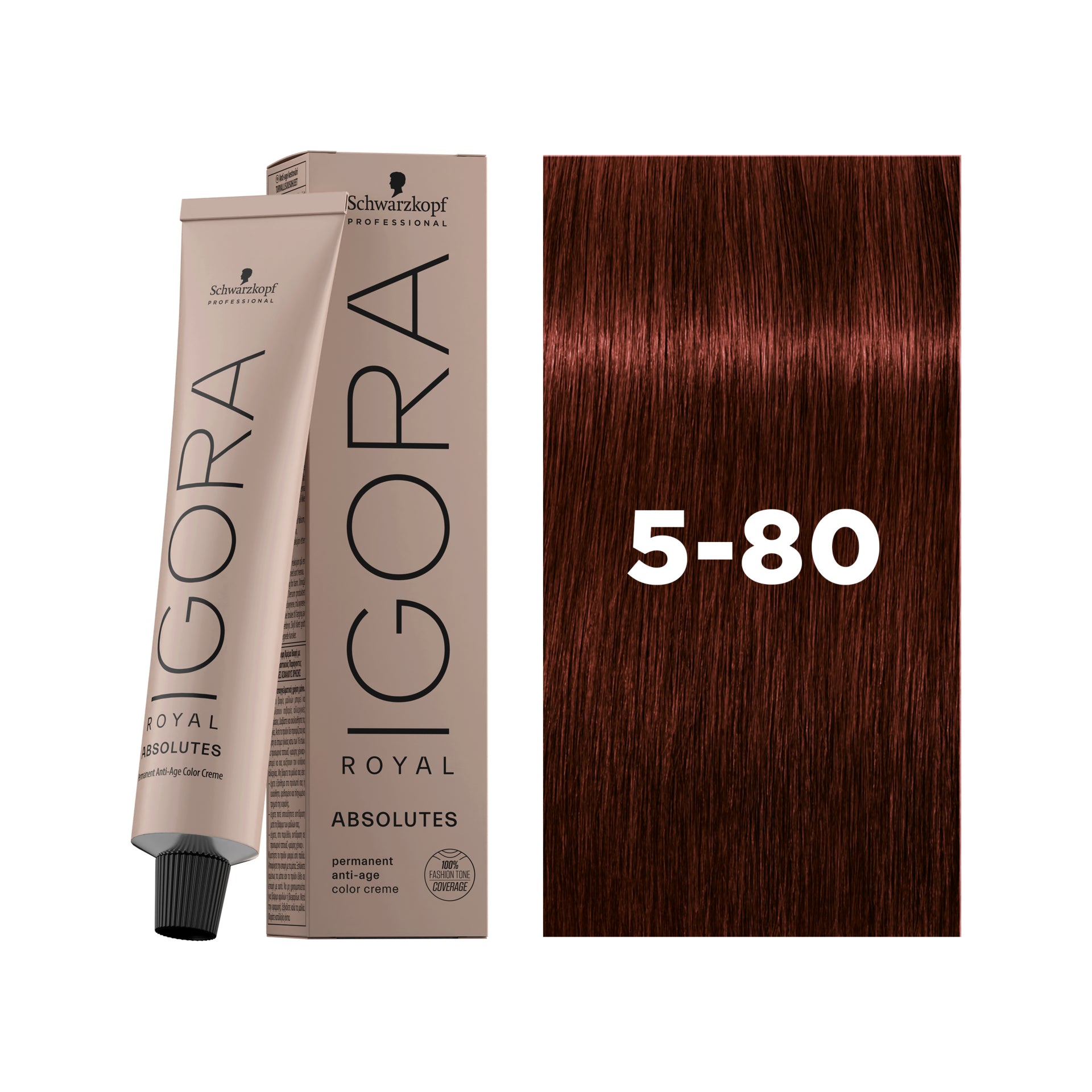 IGORA ROYAL ABSOLUTES Permanent Hair Color 5-80 Light Brown Red Natural