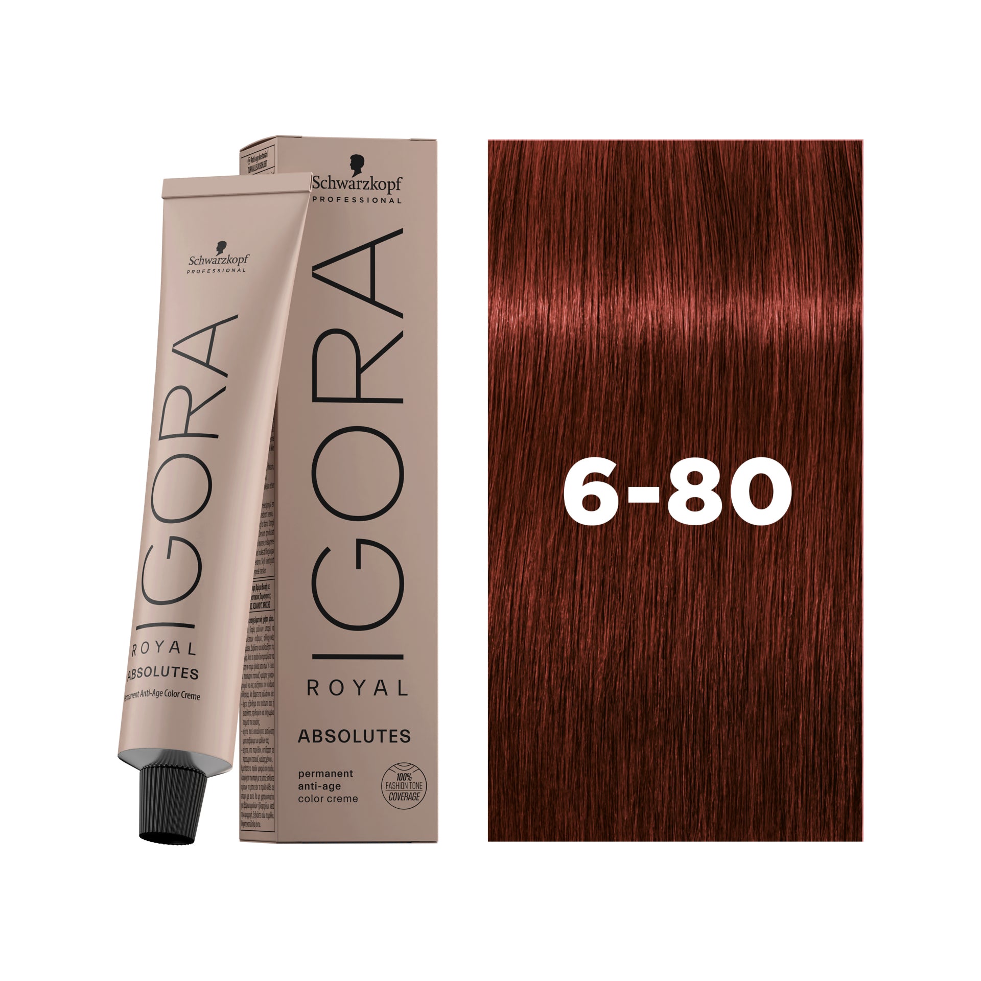 IGORA ROYAL ABSOLUTES Permanent Hair Color 6-80 Dark Blonde Red Natural