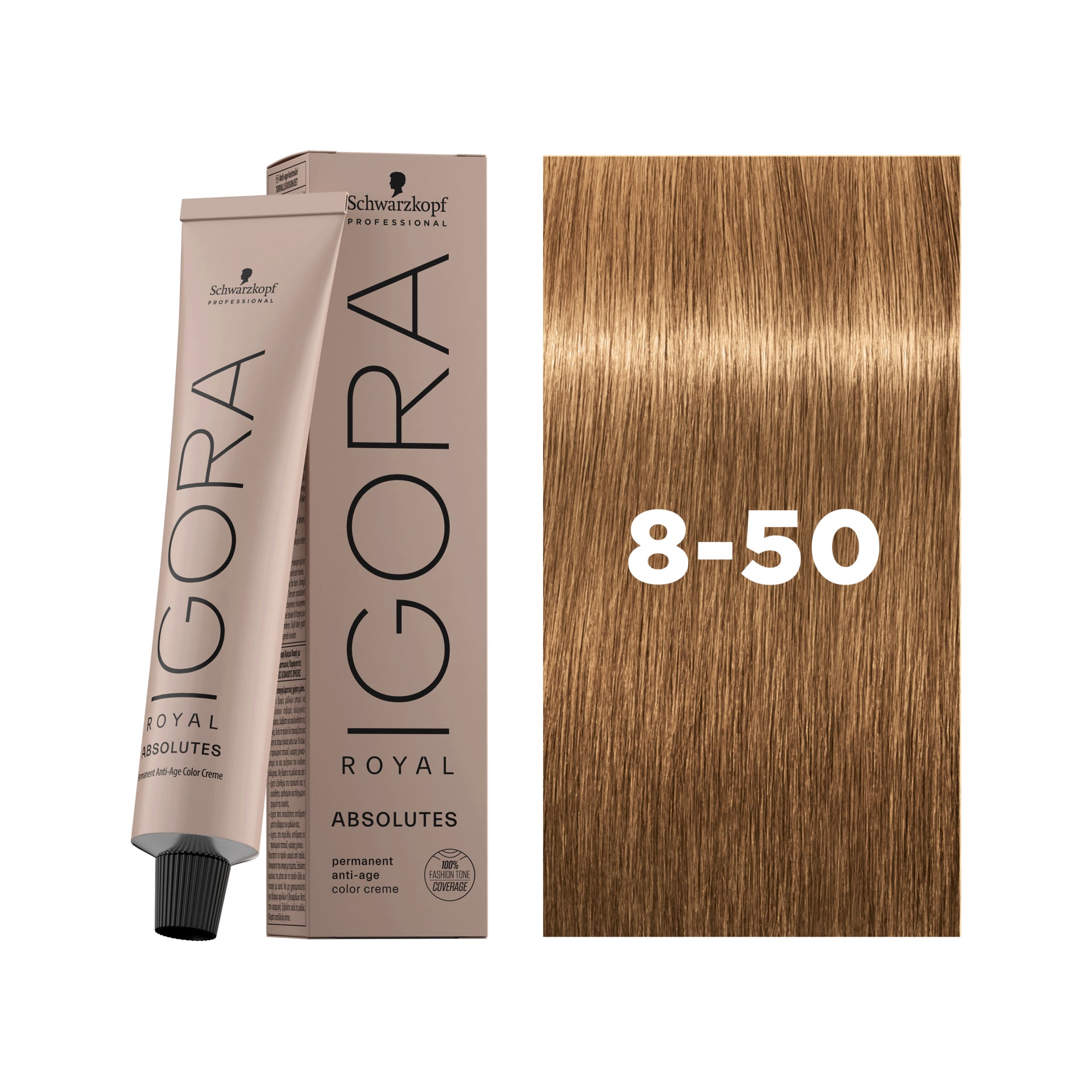 IGORA ROYAL ABSOLUTES Permanent Hair Color 8-50 Medium Blonde Gold Natural