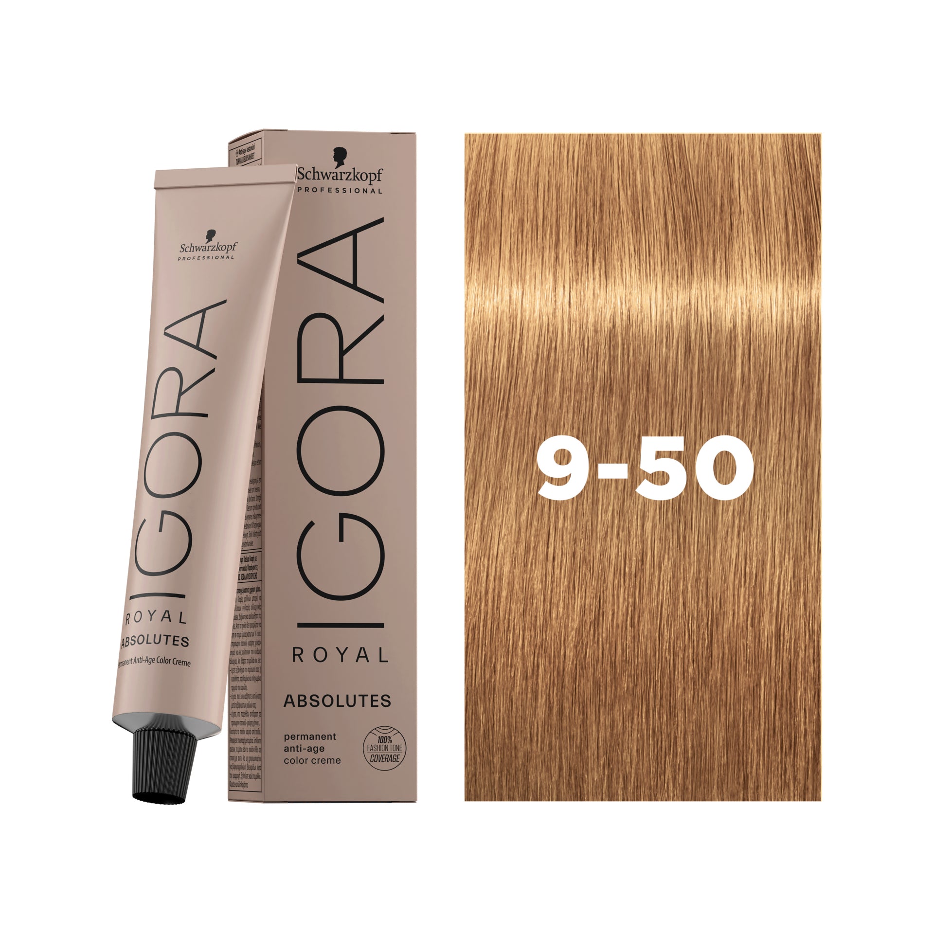 IGORA ROYAL ABSOLUTES Permanent Hair Color 9-50 Extra Light Blonde Gold Natural