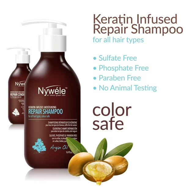 NYWELE Keratin Infused Moisturizing Repair Shampoo