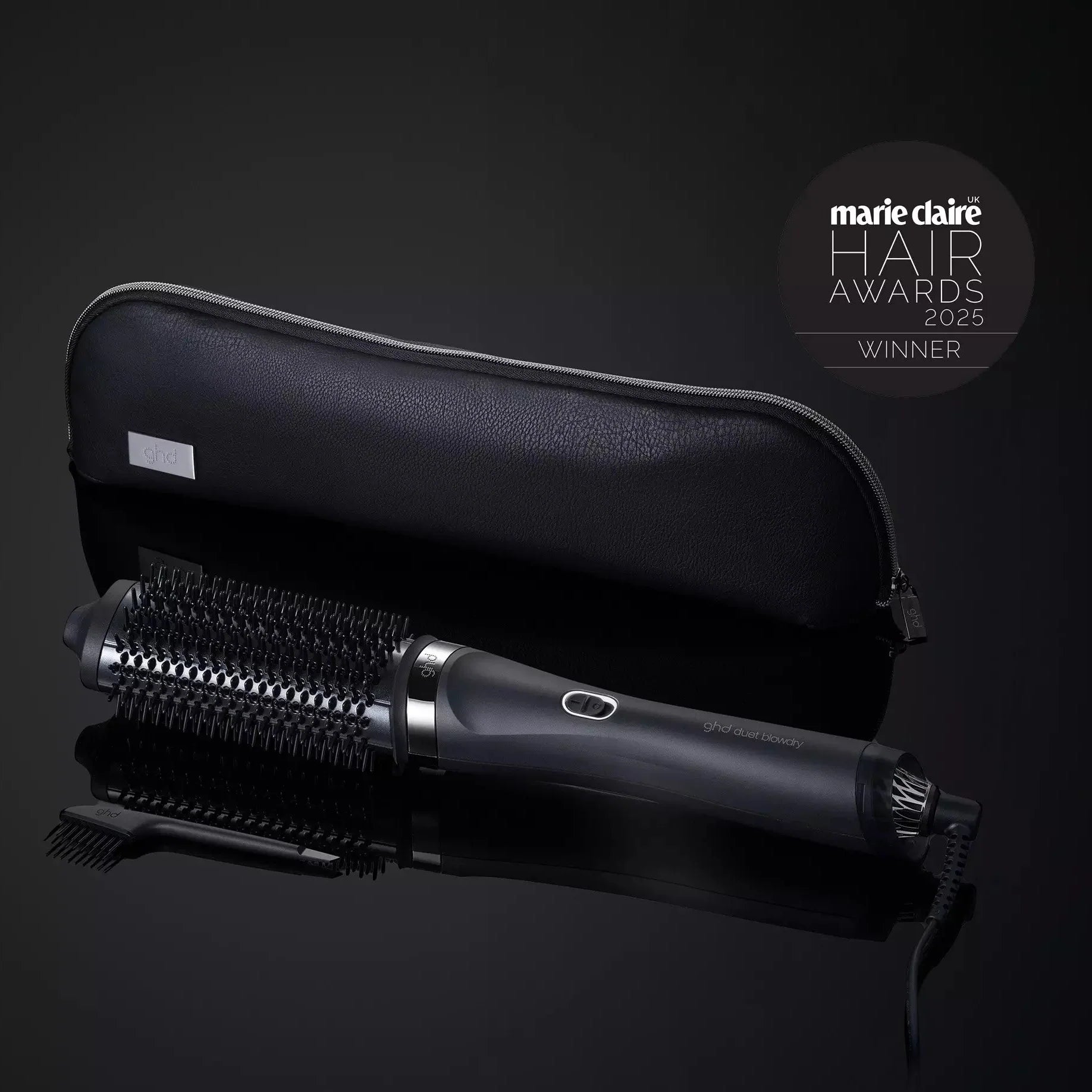 GHD Duet Blowdryer 2-In-1 Hair Dryer Brush Black